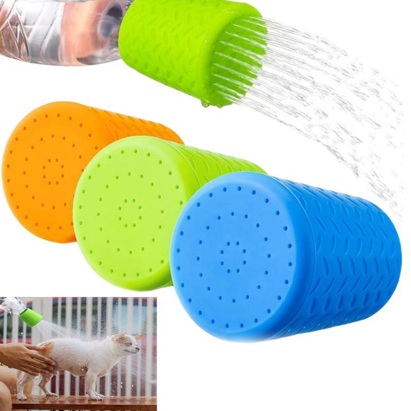 Swim Cap Silicone - 簡単清潔携帯ペット用バススプリンクラーシリコンボトルキャップシャワーヘッド、家庭旅行用ペット犬猫洗浄用