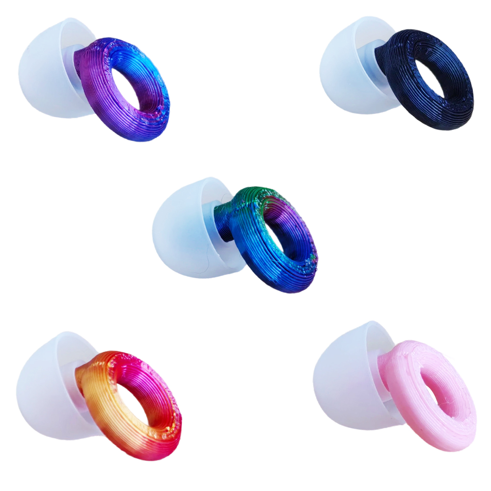 Swim Cap Silicone - シリコン製防音・騒音軽減耳栓、水泳用耳栓、交換用耳栓4サイズ付き、洗える睡眠用騒音軽減耳栓、快適で痛みがなく、再利用可能