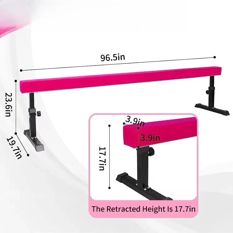 Gymnastics Beam Floor - 調整可能なスエード製バランスビーム体操器具、高低床体操、ワークアウト、トレーニング用