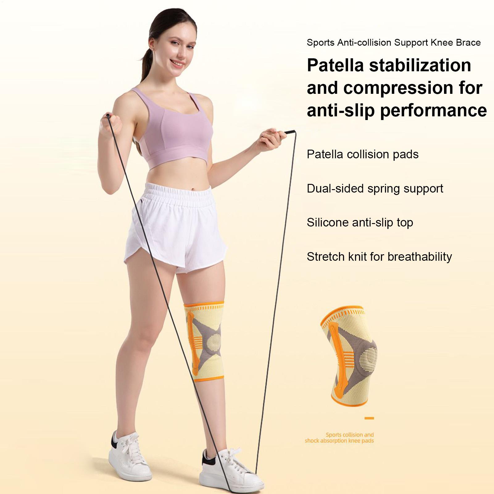 Sports Equipment Knee Support - 男性用膝ブレース スポーツ膝サポートスリーブ アウトドアアスリート用 ワークアウト用弾性スリーブ 滑り止め装置