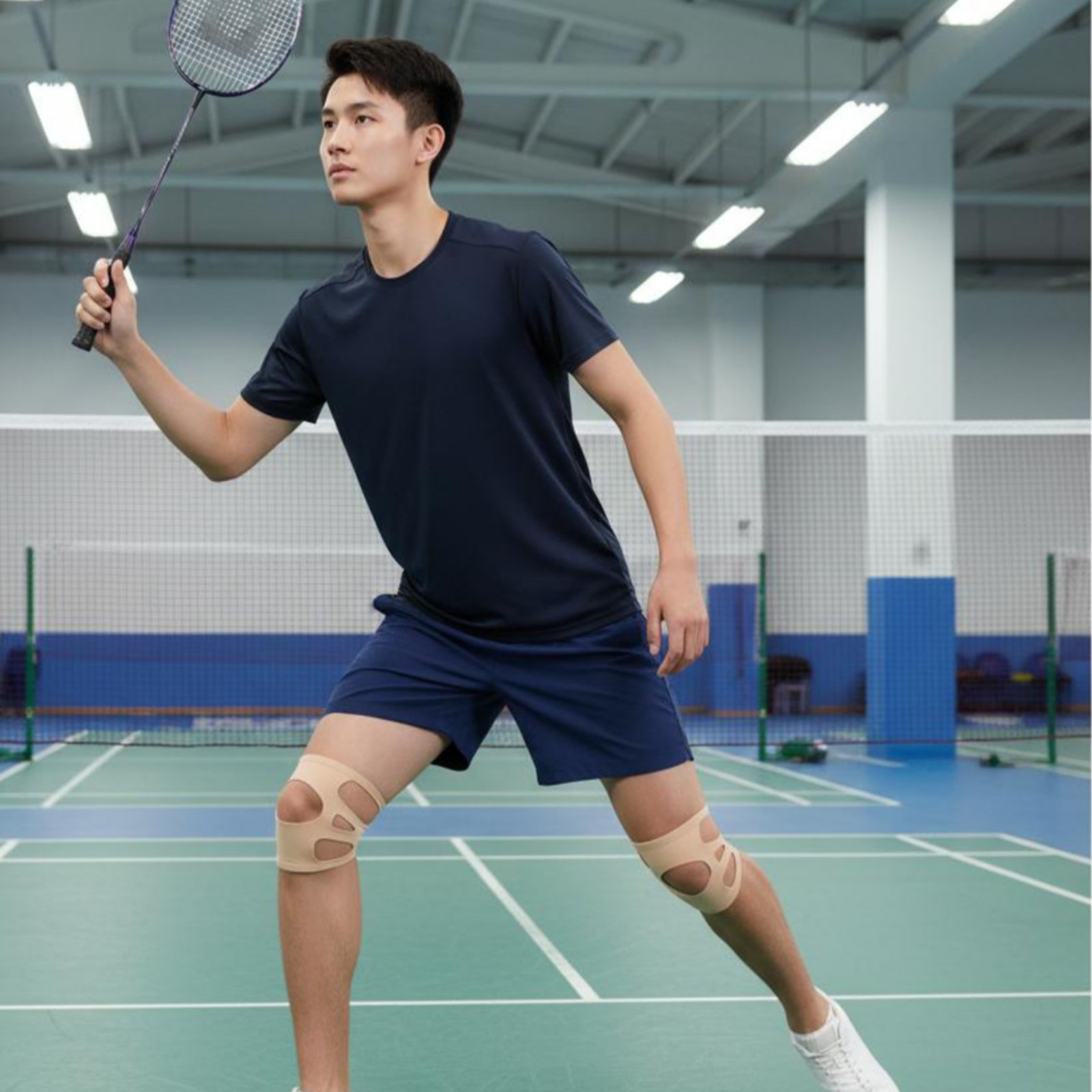 Sports Equipment Knee Support - シリコン膝サポーター オールシーズン着用 薄型スポーツ膝スリーブ 膝蓋骨サポートバンド 衝撃吸収保護具