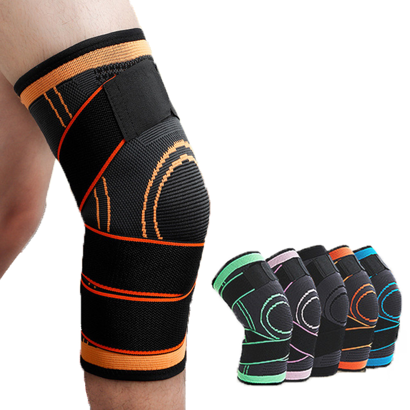 Sports Equipment Knee Support - 1 個のスポーツメンズ圧縮膝ブレース弾性サポートパッド膝パッドフィットネス機器バレーボールバスケットボールサイクリング