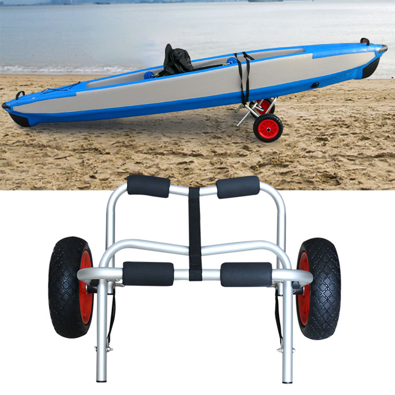 Sports Equipment Cart - ポータブル折りたたみカヤックトロリー、ユニバーサルカヌーハンドカート、取り外し可能なホイール付きカート、ウォータースポーツ用品の輸送用