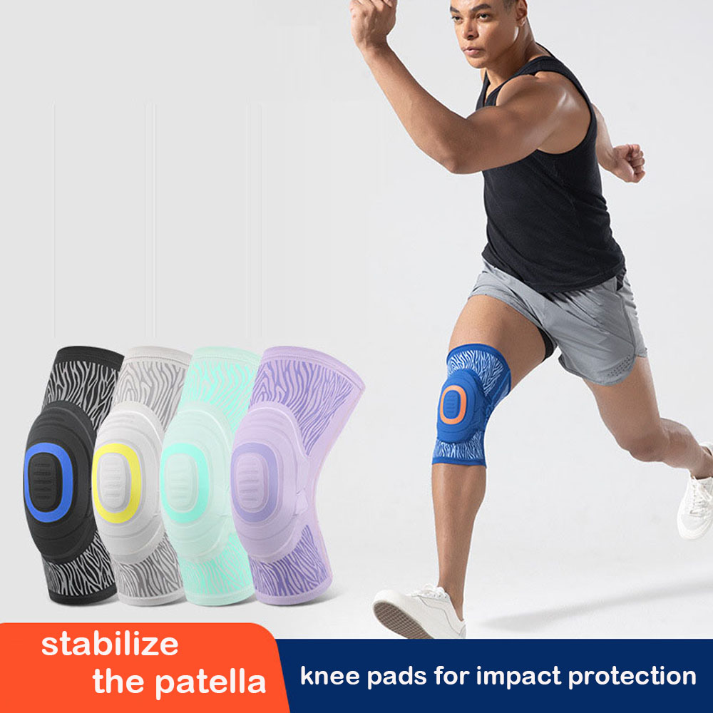 Sports Equipment Knee Support - 1 個圧縮アンチコリジョンスポーツ膝プロテクターランニングフィットネス膝関節スクワットストレス軽減保護具