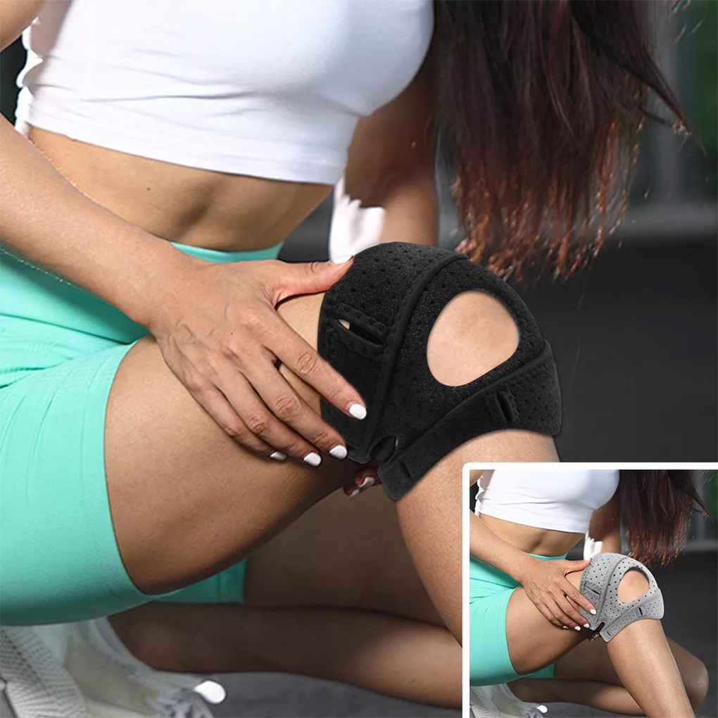 Sports Equipment Knee Support - 膝蓋骨サポート膝パッド PA素材 シリコンリング 男女兼用 アウトドアスポーツ保護具