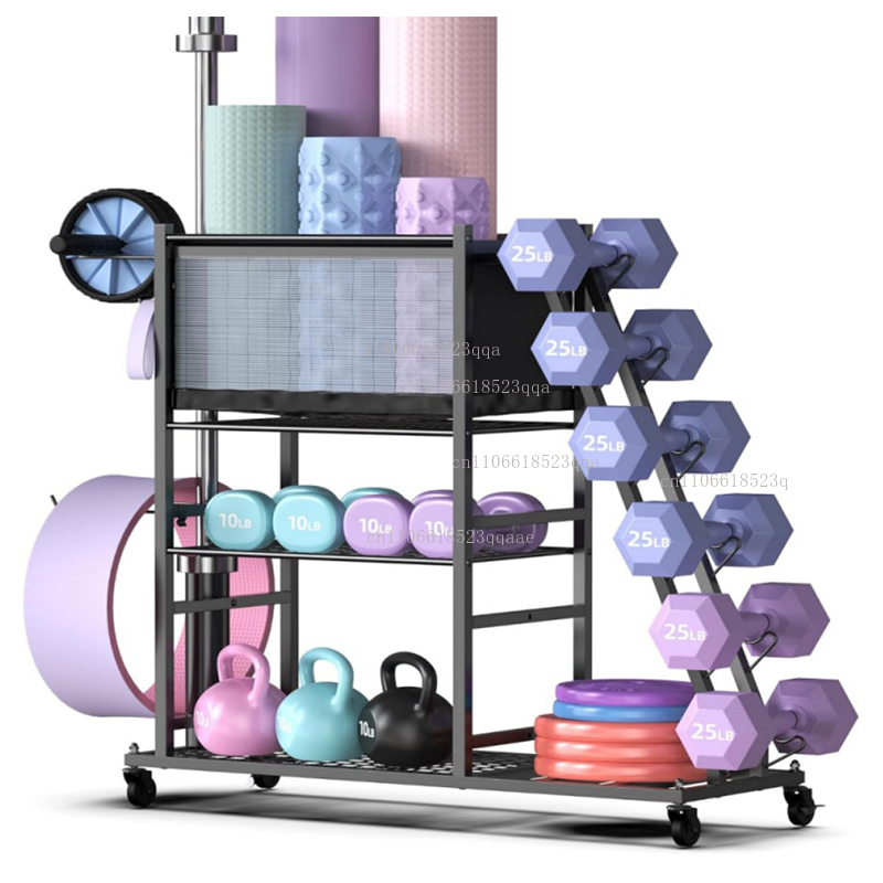 ホームジム収納ダンベルウェイトスタンドケトルベルヨガマットホ - Sports Equipment Storage Rack のレビューと価格