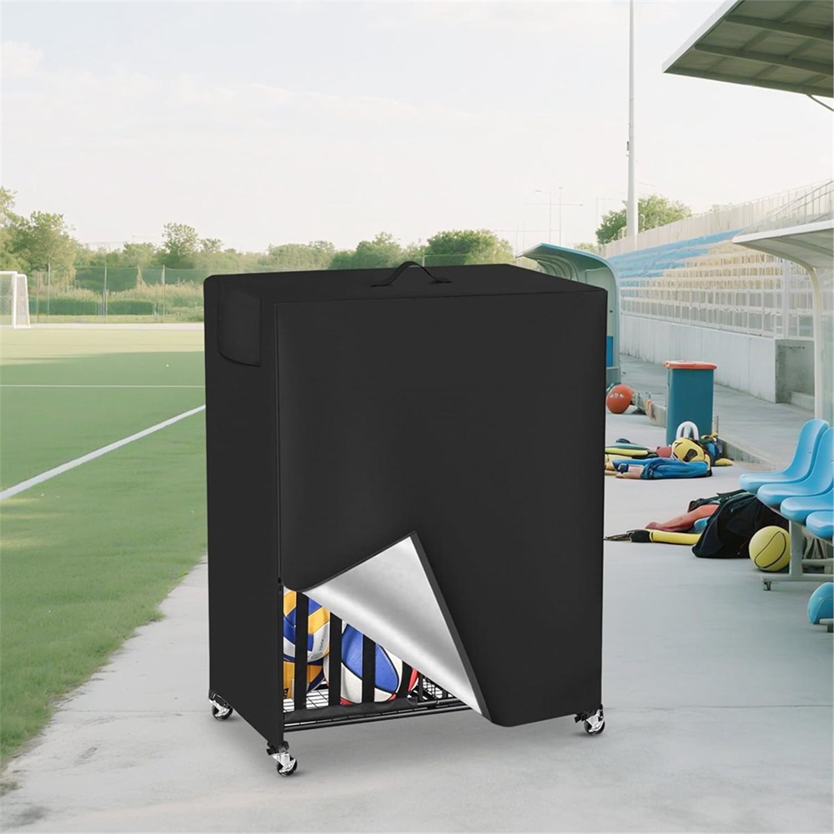 バスケットボールラックカバー ガレージ スポーツ用品オーガナ - Sports Equipment Storage Rack のレビューと価格
