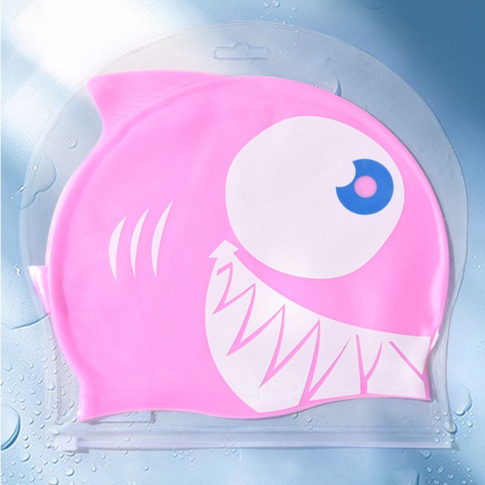 高品質シリコーン水泳キャップ防水漫画サメ水泳用品耐久性のある - Swim Cap Silicone のレビューと価格