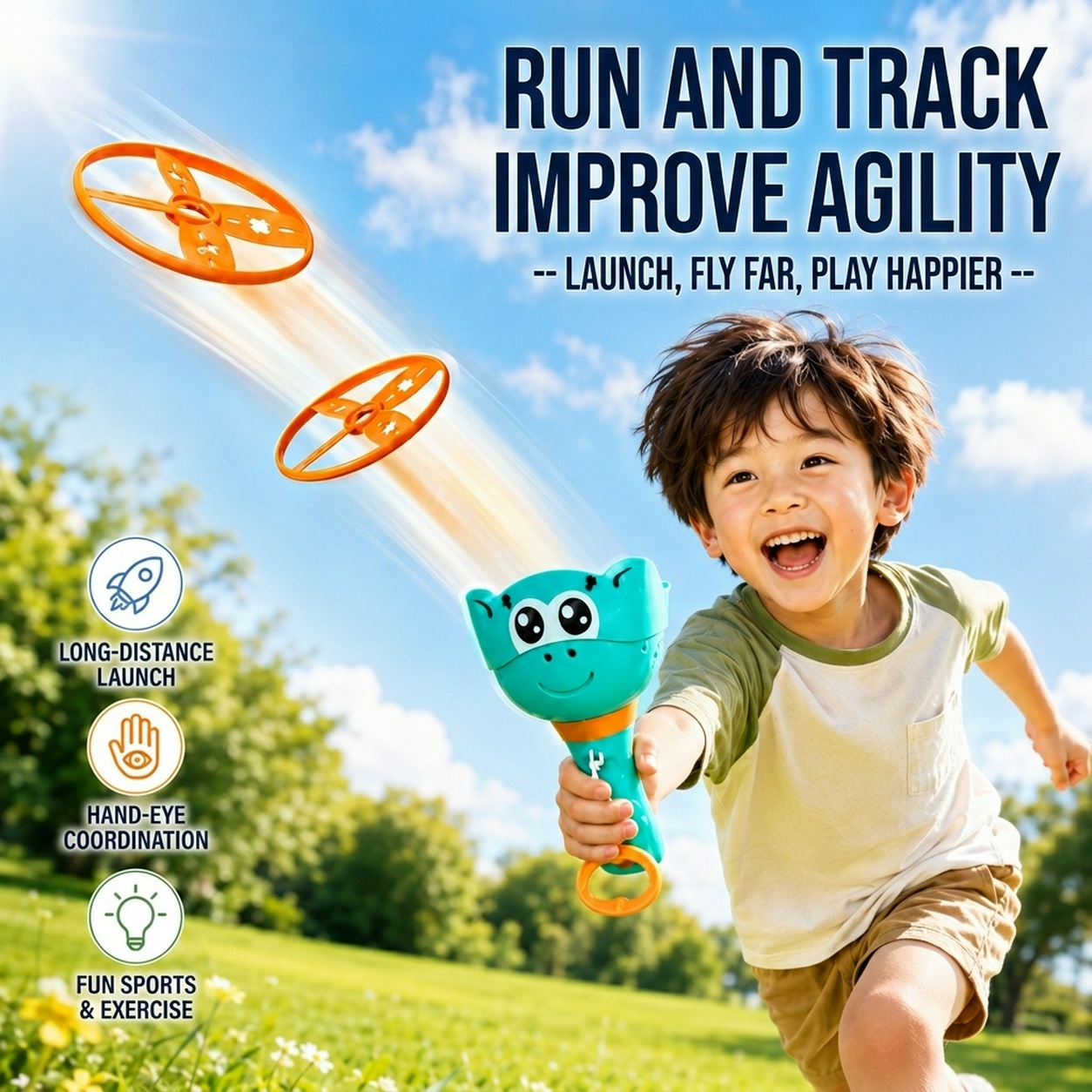 Mquduo フライングディスクカタパルトランチャートイ 子 - Sports Equipment For Kindergarten のレビューと価格