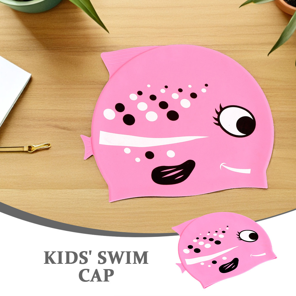 2 個子供用シリコン水泳キャップかわいい魚柄防水快適フィット - Swim Cap Silicone のレビューと価格