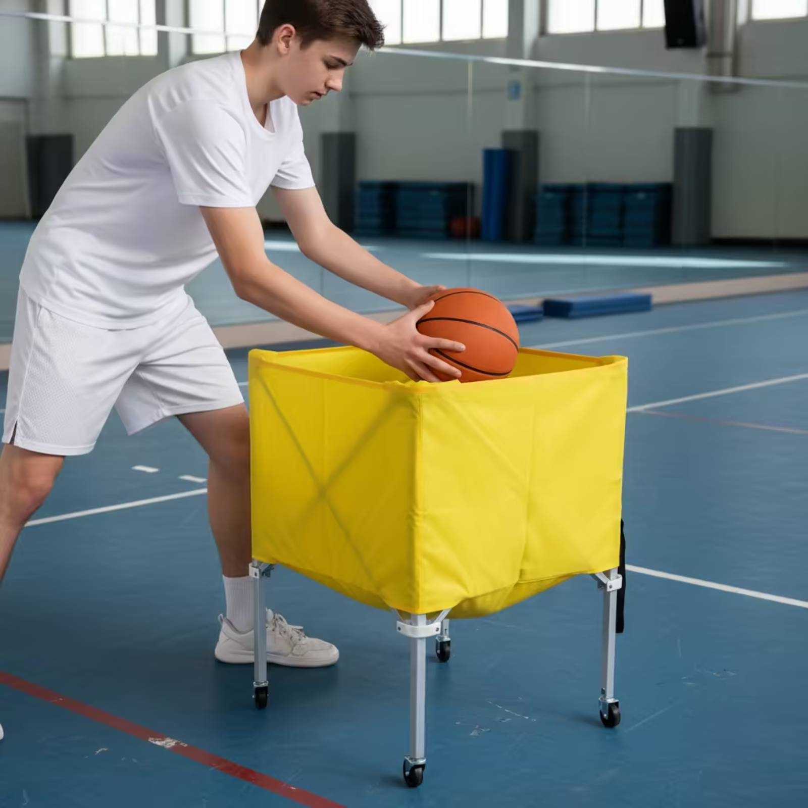 折りたたみ式ボールカート 四輪折りたたみ式ボールカート スポ - Sports Equipment Cart のレビューと価格