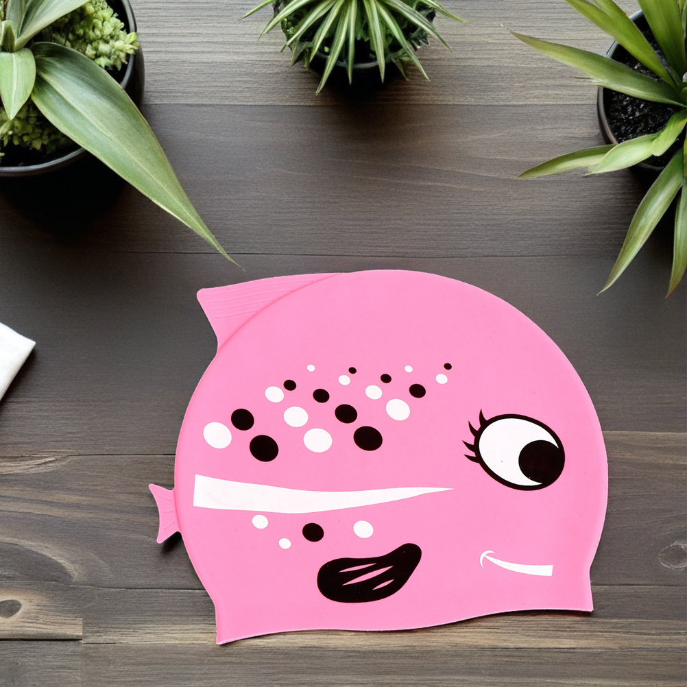 2 個子供用漫画魚シリコン水泳キャップ防水快適な軽量水泳帽子 - Swim Cap Silicone のレビューと価格
