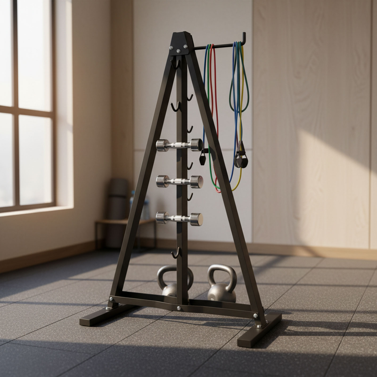 ラットプルダウンバーオーガナイザー（フック付き）ホームジム収 - Sports Equipment Storage Rack のレビューと価格