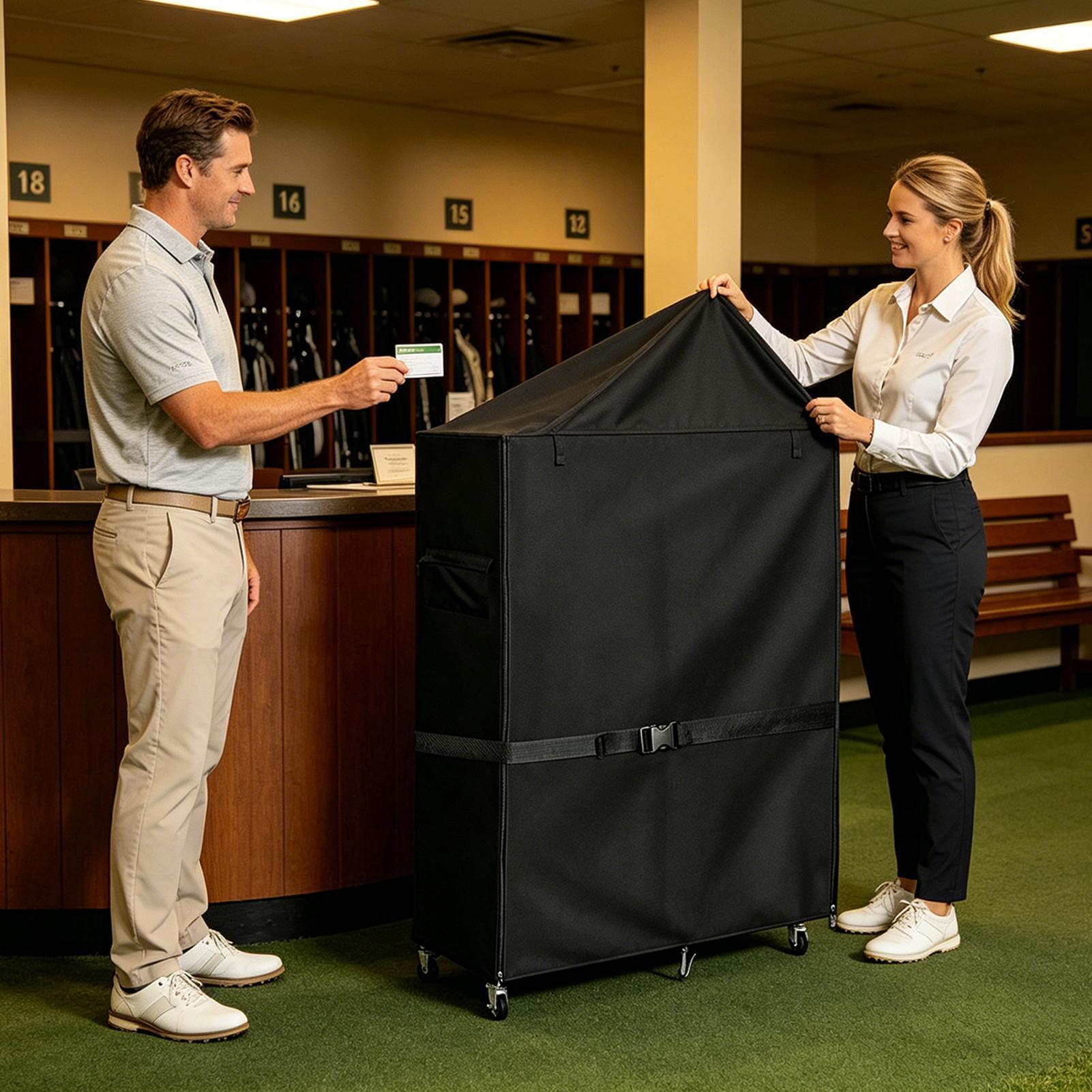 ゴルフバッグ収納ラックカバーオックスフォードプロテクターゴル - Sports Equipment Storage Rack のレビューと価格