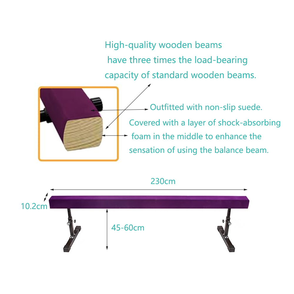 調整可能なバランスビーム体操トレーニング器具、脚付きスエード - Gymnastics Beam Floor のレビューと価格