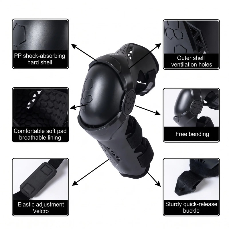 ライディングニーサポート 調節可能な通気性のある膝パッド バ - Sports Equipment Knee Support のレビューと価格