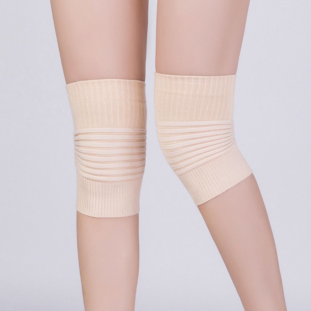 暖かい綿スポーツ膝パッドヌードブラックグレー弾性弾性サポート - Sports Equipment Knee Support のレビューと価格