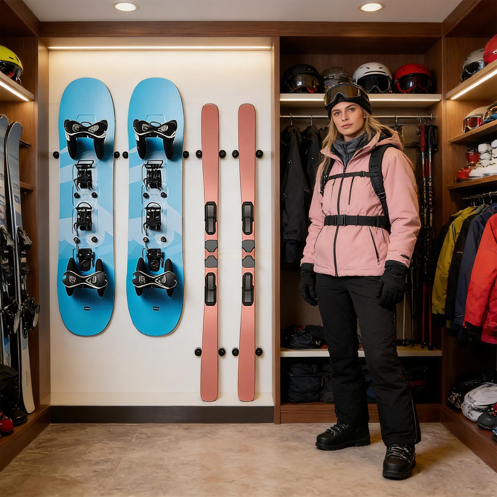 スキー壁掛け式垂直スノーボードギアハンガー スキー収納 ガレ - Sports Equipment Shop のレビューと価格